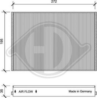 Diederichs DCI1154 - Фильтр воздуха в салоне autospares.lv