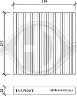 Diederichs DCI1162 - Фильтр воздуха в салоне autospares.lv