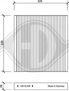 Diederichs DCI1106 - Фильтр воздуха в салоне autospares.lv