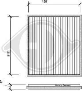 Diederichs DCI1100 - Фильтр воздуха в салоне autospares.lv