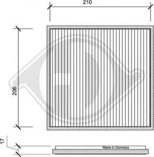 Diederichs DCI1101 - Фильтр воздуха в салоне autospares.lv