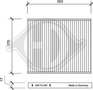 Diederichs DCI1108 - Фильтр воздуха в салоне autospares.lv