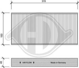 Diederichs DCI1112 - Фильтр воздуха в салоне autospares.lv