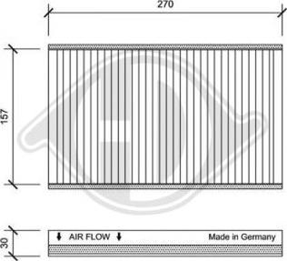 Diederichs DCI1188 - Фильтр воздуха в салоне autospares.lv