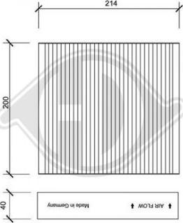 Diederichs DCI1137 - Фильтр воздуха в салоне autospares.lv