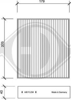 Diederichs DCI1124 - Фильтр воздуха в салоне autospares.lv