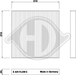 Diederichs DCI1262 - Фильтр воздуха в салоне autospares.lv