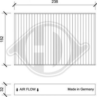 Diederichs DCI1209 - Фильтр воздуха в салоне autospares.lv