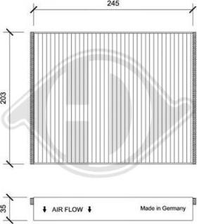 Diederichs DCI1211 - Фильтр воздуха в салоне autospares.lv