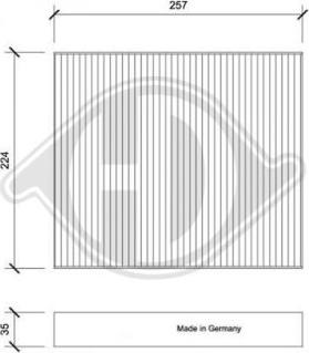 Diederichs DCI1213 - Фильтр воздуха в салоне autospares.lv