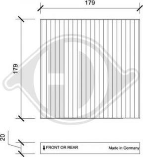 Diederichs DCI1224 - Фильтр воздуха в салоне autospares.lv