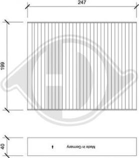 Diederichs DCI1226 - Фильтр воздуха в салоне autospares.lv