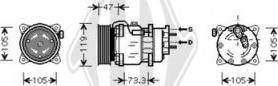 Diederichs DCK1443 - Компрессор кондиционера autospares.lv