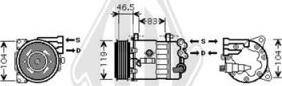 Diederichs DCK1454 - Компрессор кондиционера autospares.lv