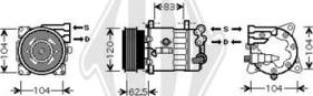 Diederichs DCK1451 - Компрессор кондиционера autospares.lv