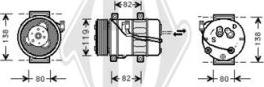 Diederichs DCK1592 - Компрессор кондиционера autospares.lv