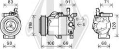 Diederichs DCK1674 - Компрессор кондиционера autospares.lv