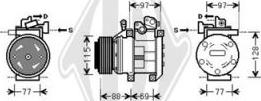 Diederichs DCK1671 - Компрессор кондиционера autospares.lv