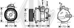 Diederichs DCK1052 - Компрессор кондиционера autospares.lv