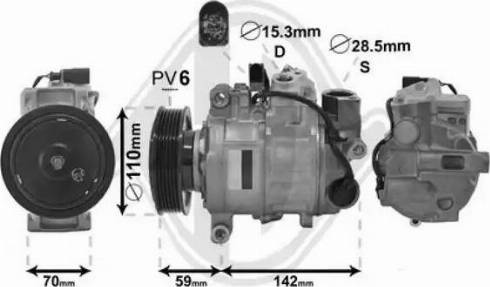 Diederichs DCK1080 - Компрессор кондиционера autospares.lv