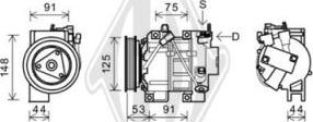 Diederichs DCK1198 - Компрессор кондиционера autospares.lv