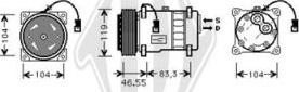 Diederichs DCK1159 - Компрессор кондиционера autospares.lv