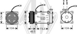 Diederichs DCK1160 - Компрессор кондиционера autospares.lv