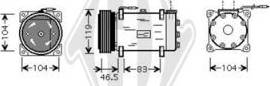 Diederichs DCK1163 - Компрессор кондиционера autospares.lv