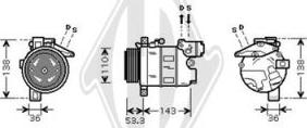 Diederichs DCK1104 - Компрессор кондиционера autospares.lv