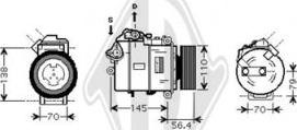 Diederichs DCK1107 - Компрессор кондиционера autospares.lv