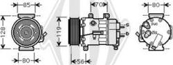 Diederichs DCK1181 - Компрессор кондиционера autospares.lv