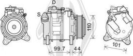 Diederichs DCK1134 - Компрессор кондиционера autospares.lv