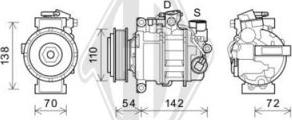 Diederichs DCK1135 - Компрессор кондиционера autospares.lv