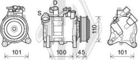 Diederichs DCK1138 - Компрессор кондиционера autospares.lv