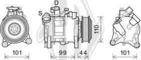 Diederichs DCK1137 - Компрессор кондиционера autospares.lv