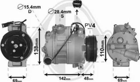 Diederichs DCK1129 - Компрессор кондиционера autospares.lv