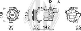 Diederichs DCK1121 - Компрессор кондиционера autospares.lv