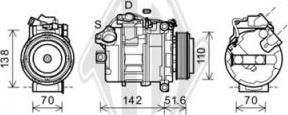 Diederichs DCK1127 - Компрессор кондиционера autospares.lv