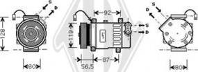 Diederichs DCK1172 - Компрессор кондиционера autospares.lv