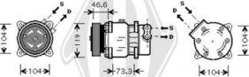 Diederichs DCK1177 - Компрессор кондиционера autospares.lv