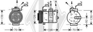 Diederichs DCK1395 - Компрессор кондиционера autospares.lv