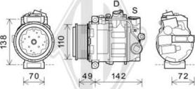 Diederichs DCK1361 - Компрессор кондиционера autospares.lv