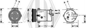 Diederichs DCK1382 - Компрессор кондиционера autospares.lv