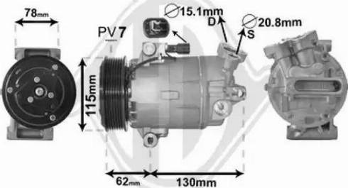 Diederichs DCK1378 - Компрессор кондиционера autospares.lv