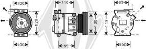 Diederichs DCK1203 - Компрессор кондиционера autospares.lv