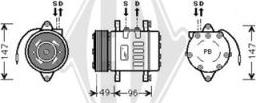 Diederichs DCK1224 - Компрессор кондиционера autospares.lv