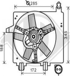 Diederichs DCL1116 - Вентилятор, охлаждение двигателя autospares.lv