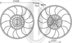 Diederichs DCL1303 - Вентилятор, охлаждение двигателя autospares.lv