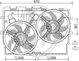 Diederichs DCL1291 - Вентилятор, охлаждение двигателя autospares.lv