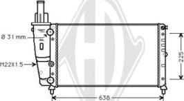 Diederichs DCM1950 - Радиатор, охлаждение двигателя autospares.lv